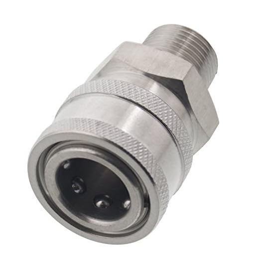 Erie Tools 3/8" MPT Male Stainless Steel Socket Quick Connect Coupler 5000 PSI 10 GPM for Pressure Washer Nozzle Gun Hose Wand