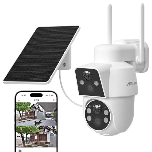 Amazon.co.jp: 【ANRAN デュアルレンズ 屋外用 防犯カメラ 死角ゼロの