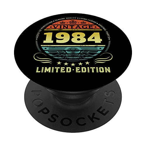 Vintage 1984 edición limitada 1984 Pop Socket 1984 cumpleaños PopSockets PopGrip Intercambiable