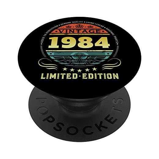 Vintage 1984 edición limitada 1984 Pop Socket 1984 cumpleaños PopSockets PopGrip Intercambiable