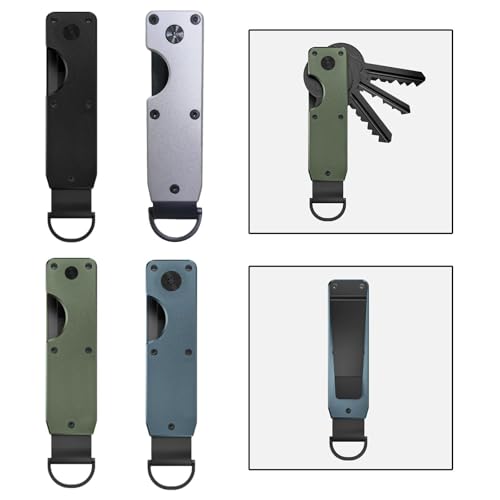 Image of Key Organizer Minimalist Metal Key Storage Buckle Keychain Father's Day Gift Black|Clothing Shoes & Accessories | Mens Accessories | Key Chains Rings & Cases|1XKey Organizer
