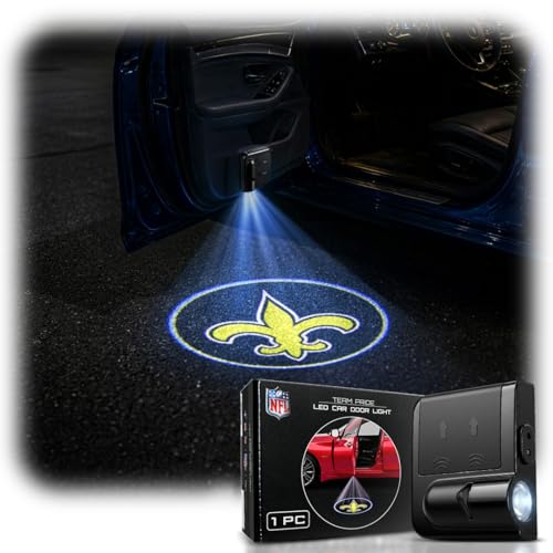Image of LED Car Door Light - Officially Licensed NFL Wireless Projector - Show Your Team Pride - Battery Powered, Easy Install