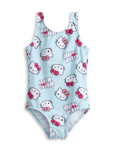Maillot de bain Hello Kitty bleu clair avec imprimé intégral