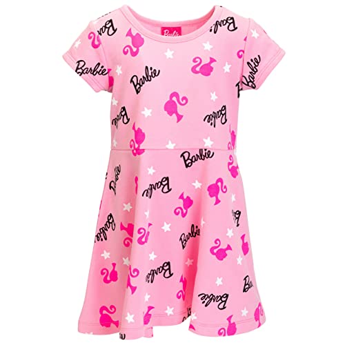 Barbie Girls French Terry Skater Dress Toddler to Big Kid