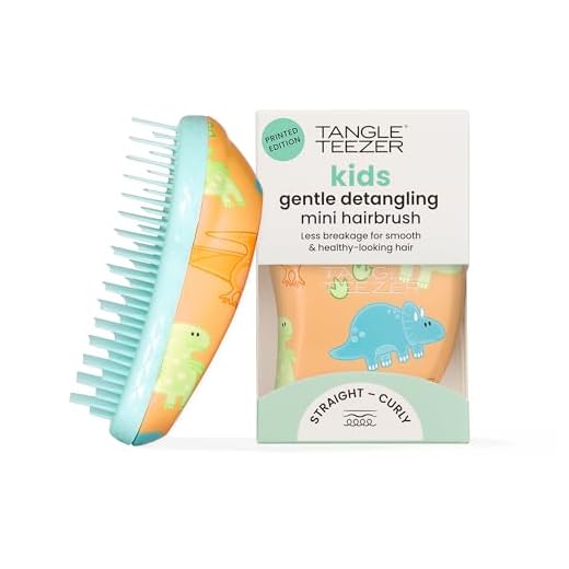 Tangle Teezer The Mini Original Cepillo Para Desenredar El Cabello, Dino Mighty