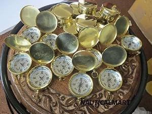 NauticalMart Brass Fully Functional 37mm Compass Set of 10 Units