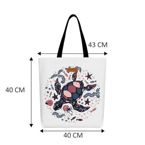 Image of The Purple Tree Eco-Friendly Canvas Tote Bag, Sustainable, Reusable Shopping, Beach, Travel or Everyday Tote, Wide Tote Bag