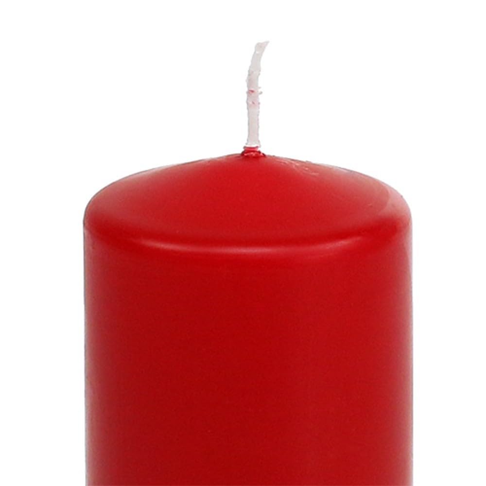 Stumpenkerze Rot 150/60, 8er Set, Tischdeko, Adventskerzen, Weihnachtskerzen, Lange Brenndauer, 8 Stück