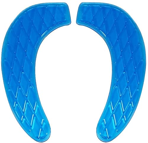 Gel-WC-Sitzbezug, universelles, selbstklebendes Design, U-förmige WC-Sitze, tragbar, waschbar und wiederverwendbar, weiche WC-Sitzkissen, blau