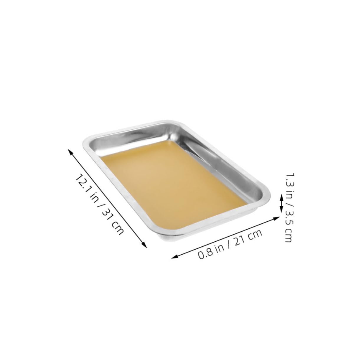 HANABASS 2pcs Stainless Steel Dissecting Tray for Science Lab Biology Classroom Anatomy Education Wax Base and Safety Edges