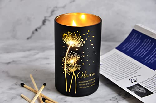 Personalised Candle Cedarwood Cinnamon Sandalwood Scented Candles Mothers Day Gifts for Her Custom Gift for Birthday Anniversary Christmas Him Men Women up to 40 Hours Burn Time (Design 03) - Image 3