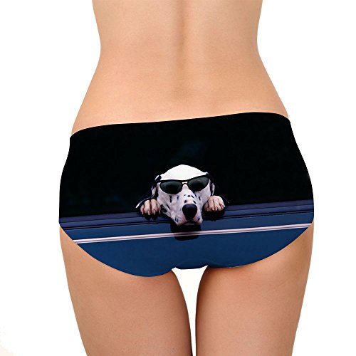 Image of Dellukee Sexy Women Underwear Briefs Breathable Hipster Panty White Alpaca Print