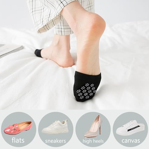 9 Pairs Toe Topper Socks for Women and Girls - Toe Liner Half Seamless No Show Low Cut Socks3
