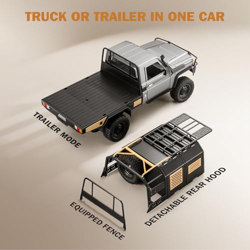 ARRIS 1/12 RC Crawler, MN82S RC Rock Crawler 4x4 Toyota LC79 RC Truck, 2.4GHz Remote Control Off Road Car with LED Lights for Adults, Hobby Grade RTF Toy Vehicle Gifts