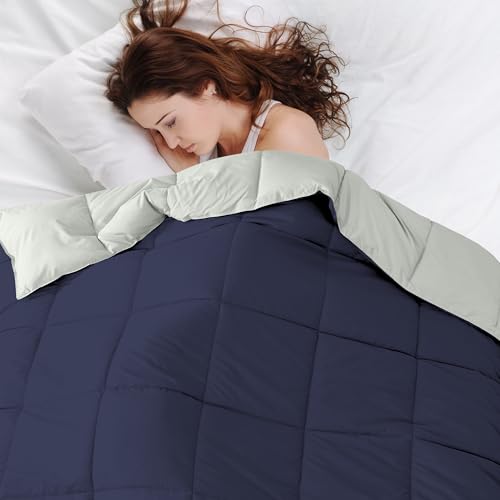 Image of Modern Threads Down Alternative Reversible Comforter Navy /Silver King