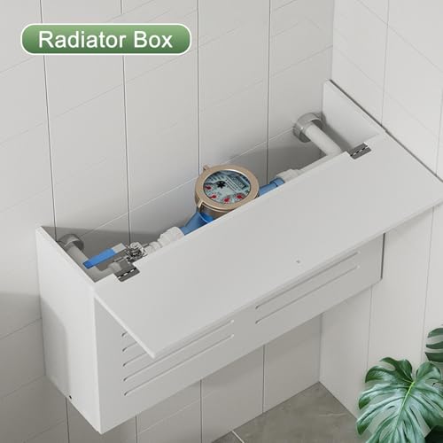 Cubierta de radiador blanca pequeña en mdf y mueble de calefacción con ventilación 3