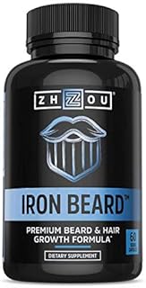 Zhou Iron Beard | Growth Vitamin Supplement for Men | 30 Servings, 60 Capsules
