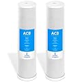 Express Water – 2 Pack Water Filter Activated Carbon Block Replacement Filter – ACB Large Capacity Water Filter – Whole House Filtration – 5 Micron Water Filter – 4.5” x 20” inch