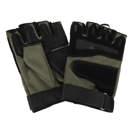 MUCKLILY Men's Half-Finger Mitten Bike Gloves for Outdoor Cycling Fishing and Gym Comfortable Breathable