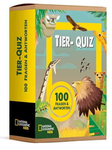 National Geographic Kids Tier-Quiz. 100 Fragen über Tiere für Quizfans und Tierfans (100 Fragen & Antworten) 100 Fragekarten in einer Aufbewahrungsbox; für Kinder AB 5 Jahren