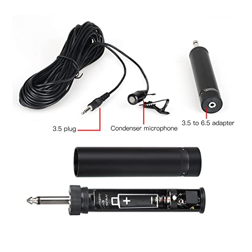 Lavalier Microphone Lapel Microphone Wired Saxophone Omni-Directional Easy Clip On Professional Musical Instrument Accessories(Cable Length 10 Meters) #TOP2