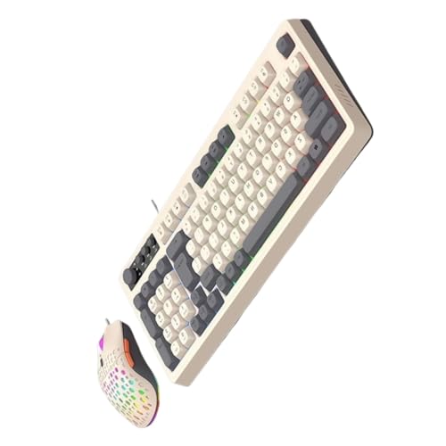 L[{[h }EXZbg obNCgtQ[~OL[{[h}EX USB C[L[{[h PC pRs[^C[ڑL[{[h L[{[hƃ}EX̃R{(White Gray)