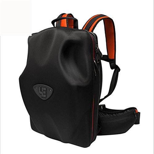 Laptop Backpack 15 (15/15.4/15.6/17 / 17.3) Zoll High-Tech-Rucksack Eva Harte Schale Computer Schultertasche wasserdicht, Orange, 17