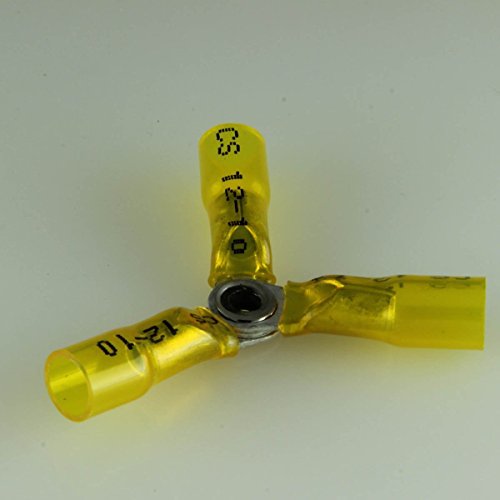 12-10 Ga. Heavy Duty Heat-Shrink 3-Way Terminals - (Pack of 10)