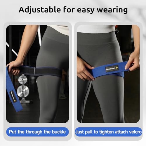 Image of MANUEKLEAR Non-Slip Blood Flow Restriction Bands for Thighs, BFR Booty Bands for Women Glutes Leg, Adjustable Occlusion Thigh Bands for Workout Leg & Hip
