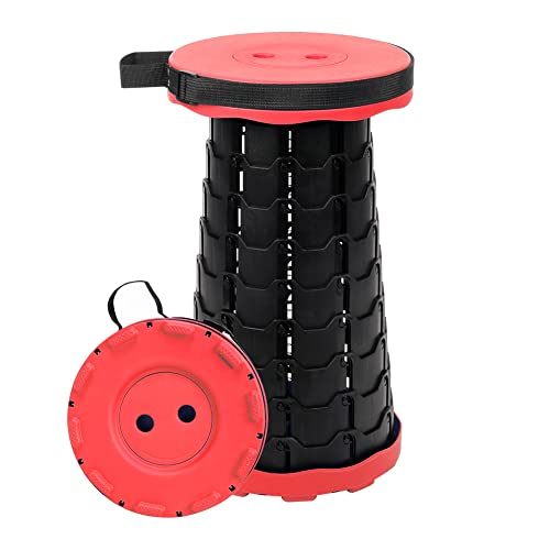 Image of VOLIXOD Foldable Telescoping Stool Portable, Retractable Stool for Adults, Upgraded Collapsible Folding Seats with Load Capacity 550lbs, Camping Stools for Adults
