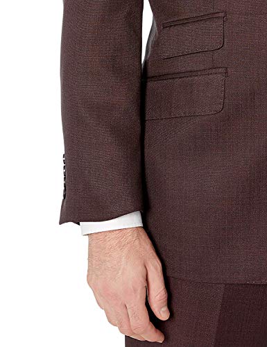 Adam Baker Men's Modern Fit 3-Piece (Jacket, Vets, Trousers) Peak Lapel Linen Feel Suit Set - Colors2