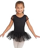 Capezio Girls Cap-Sleeve Tutu Dress, Lavender Butterfly, Intermediate