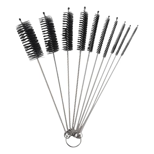 Cpolebev - Cpolebev Brosse a Bouteille, brosses de Nettoyage de Bouteilles, Brosse de Nettoyage, Nettoyeur pour Tasses a Bouteilles a col Etroit avec Crochet, Ensemble de 10 pcs