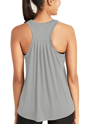 Mippo Workout Tops for Women Cute Yoga Shirts High Neck Racerback Running Tank