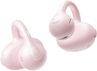 Baseus Bass BC1 Open Ear Earbuds Clip-On Headphones, Open-Ring Comfort with Tri-Curve Snug Clip, Powerful Sound with SuperBass, 4-Mic Clear Calls, IP55 Waterproof, 38H Playtime, Lightweight