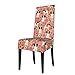Sitzbezug für Stuhl Papillons Floral Peach Cute Pet Dogs Spaniel Hund Esszimmer Stuhlhussen Schonbezüge Stretch Waschbar Stuhlschutz
