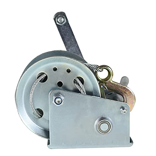 TINVHY 1200 lbs Hand Crank Winch with Brake ComeAlong Heavy Duty Steel