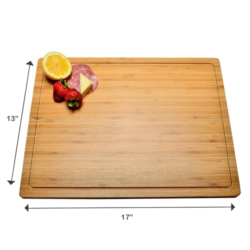 Tabla para quesos y charcutería de bambú 43x33 cm miniatura 3