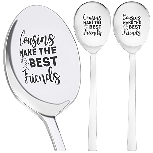 cousins make best friends Spoon Engraved Stainless Steel 3Pcs