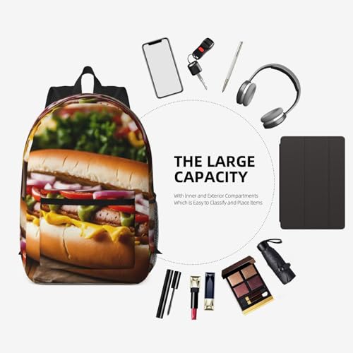 Sac à dos d'université léger EdWal Noir taille unique imprimé pour étudiant - 7