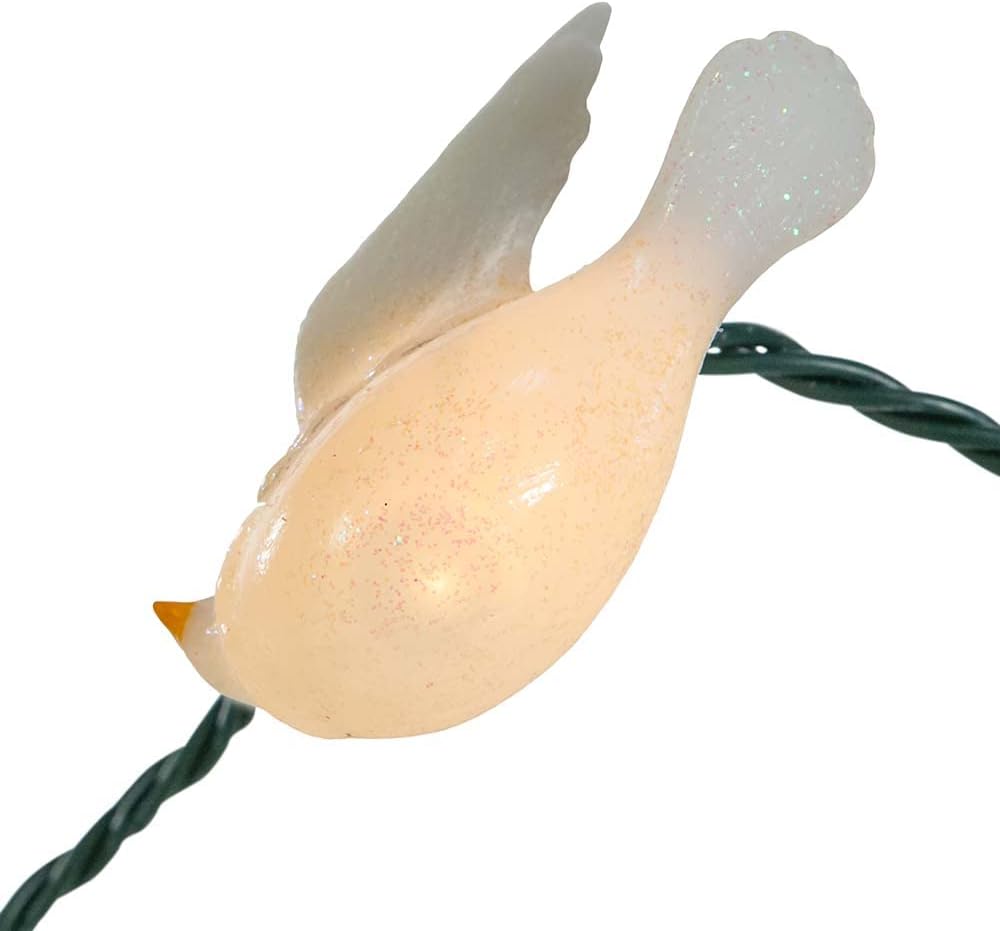 Kurt S. Adler UL 10-Light Glitter Dove Light Set