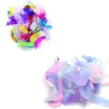 manualidades con plumas de gallina Plumas Decorativas: Las plumas son excelentes para bricolaje, atrapasueños, bádminton y más. También es ideal para decorar pasteles de cumpleaños, disfraces, joyas, fiestas, escenarios y más.