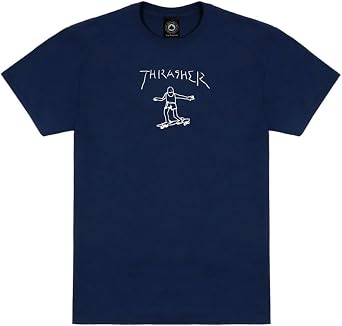 Spitfire Thrasher Mens S/S T-Shirt Gonz Skate T-Shirt, XX-Large Navy Blue
