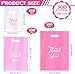 300 Pcs Thank You Bags for Business Small, 3 Size Plastic Shopping Bags for Small Business, Pink Goodie Bag Bulk for Retail Stores Packaging Wholesale Packaging Products Business Packaging Supplies