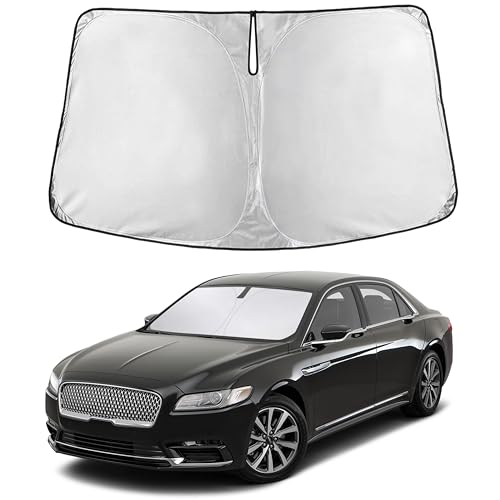 Image of EcoNour Windshield Sunshade Compatible for Lincoln Continental 2017-2018 2019 2020, Sun Visor for Front Windshield & Window Sun Shade Cover, UV Heat Blocker & Protector, Car Accessories