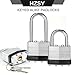 HZSY Padlocks Keyed Alike, Pack of 6, Laminated Steel Keyed Lock (1-9/16