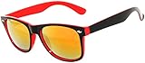 OWL New Women Vintage Two-Tone Sunglasses (Red Mirror Lens)