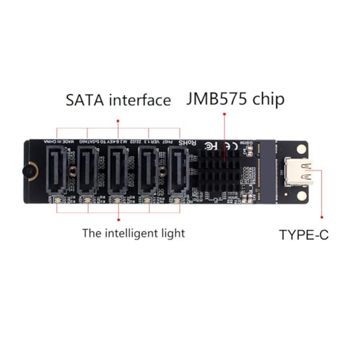 Adaptador Type-C a SATA3.0 para solucionar la falta de espacio y conectar 5 SSD 4