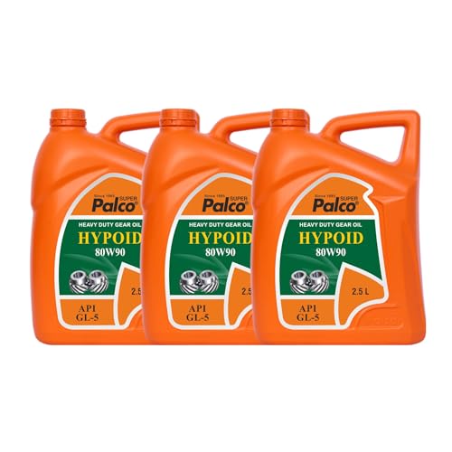 Image of PALCO Hypoid 80W90 Heavy Duty Gear Oil 2.5 Litre (Pack of 3), API GL-5 Gear Oil for Car and Commercial Vehicles, Manual Gearbox & Axles, High Load Protection & Smooth Shifting