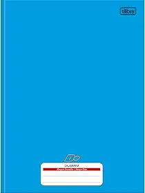 Tilibra - Caderno de Caligrafia Brochura Capa Dura Universitário D+ Azul 96 Folhas